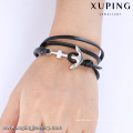 bracelet-232 Xuping vente chaude bijoux de mode en acier nouveau design bracelet d&#39;ancrage en cuir